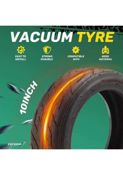 10X2.70-6.5 Lastik 10 Inç Katı Lastik Kalınlaştırma ve Aşınma Direnci Lastik Elektrikli Scooter Parçaları (Yurt Dışından) fırsatları