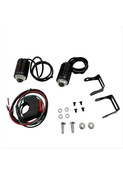 Motosiklet Yüksek Güçlü Lens Spot Işığı 6000K LED Çift Renkli Harici Spot Işıkları 8-80V Anahtarlı Farlar A (Yurt Dışından) fiyatları