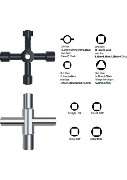 Parça 4 Yönlü Anahtar, Çok Fonksiyonlu Su Tesisatı Anahtarı, Musluklar, Hortum Başlıkları, Musluklar ve Daha Fazlası Için Çelik Anahtar (Yurt Dışından) modelleri