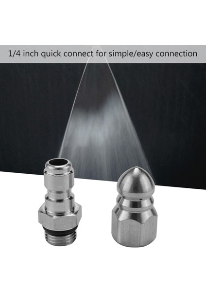 Basınçlı Yıkayıcı Için 1/4 Inç Hızlı Bağlantılı Kanalizasyon Jetter Nozulu - Tıkanıklık Giderici, 1 Ön ve 6 Arka Jet (Yurt Dışından) modelleri