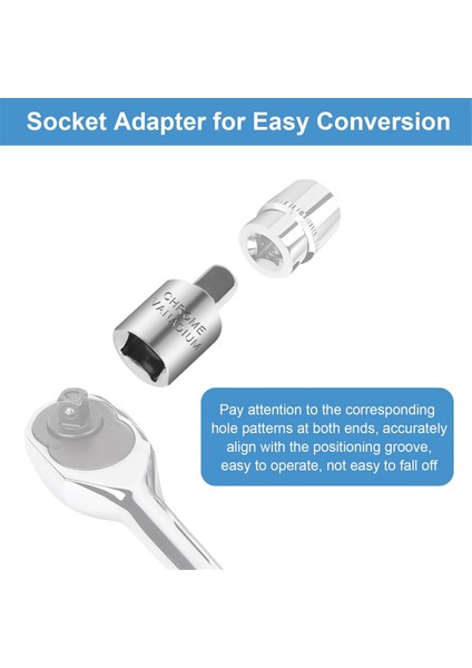 Soket Adaptörü, 6 Parçalı Adaptör Seti, Soket Adaptör Seti, Cırcır Anahtarları, Lokma Anahtarları ve Somun Cırcır Anahtarları Için Adaptör Seti (Yurt Dışından) fiyatları