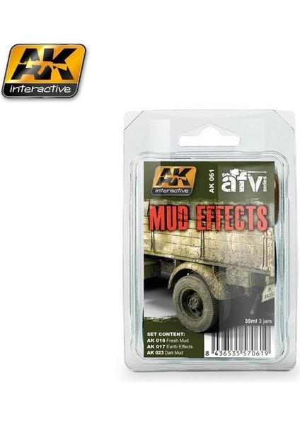 Ak 061 3X35 Ml. Çamur Efekti, Enamel Model Boyası Seti