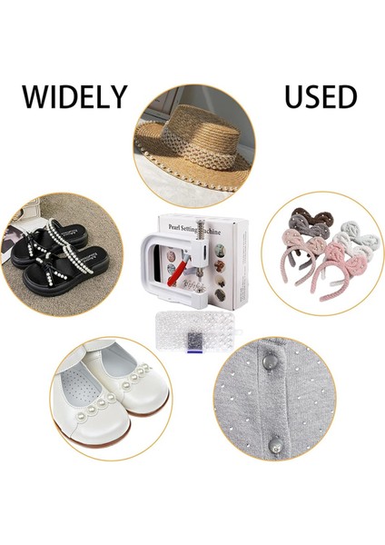 Inci Takma Makinesi, Boncuk Perçin Sabitleme Makinesi, 5 Boyut, Şapkalar Için El Pres Inci Takma Alet Seti, Kendin Yap Aksesuarları (Yurt Dışından) fırsatları
