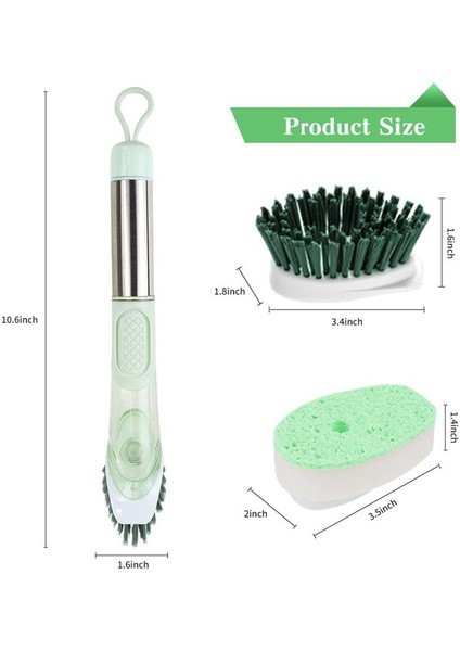 Sabunluk Fırçası Seti ve 4 Yedek Başlık Yeşil (Yurt Dışından) fiyatları