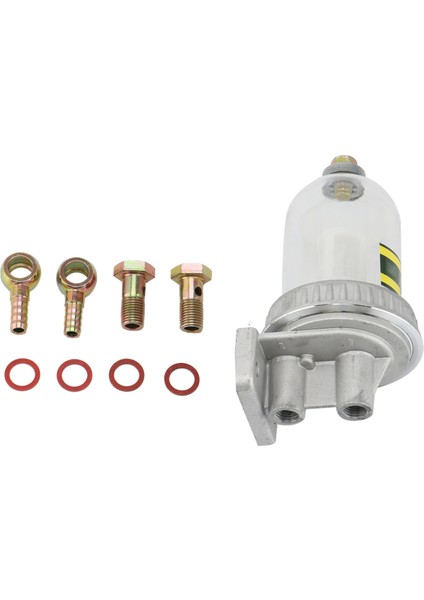 CA141 Kaba Filtre Yakıt Su Ayırma Çöktürücü Kabı Drenajlı 10 mm Bağlantılı Retrofit Yakıt Filtresi (Yurt Dışından)