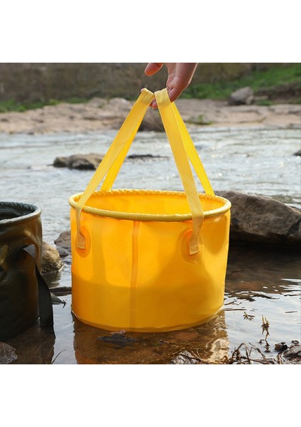 Açık Hava Taşınabilir Katlanır Kova Taşınabilir Balıkçılık Gri B (Yurt Dışından) fiyatları