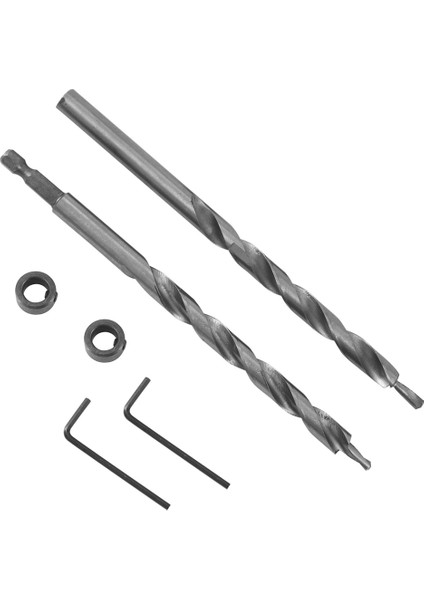 Derinlik Durdurma Yakalı 3/8 Inç Cep Deliği Matkap Ucu 1/4 Altıgen Şaftlı Kreg Manuel Cep Deliği Kılavuzu Jig Master Sistemi Için Yedek Burgulu Kademeli Matkaplar (Yurt Dışından)