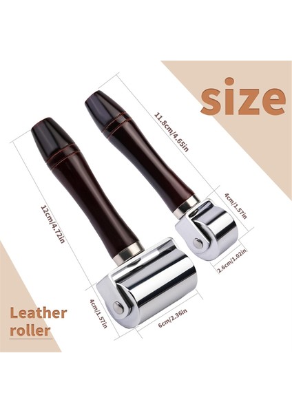 26MM+60MM Deri Pres Kenar Silindiri, Ahşap Saplı Deri Rulo El Sanatları Silindiri, Deri Dikiş Silindiri (Yurt Dışından) fiyatları