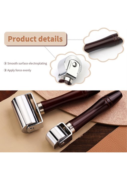 26MM+60MM Deri Pres Kenar Silindiri, Ahşap Saplı Deri Rulo El Sanatları Silindiri, Deri Dikiş Silindiri (Yurt Dışından) modelleri