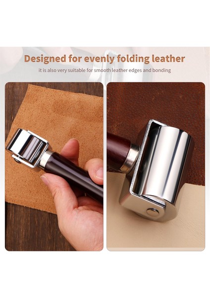 26MM+60MM Deri Pres Kenar Silindiri, Ahşap Saplı Deri Rulo El Sanatları Silindiri, Deri Dikiş Silindiri (Yurt Dışından) indirimleri