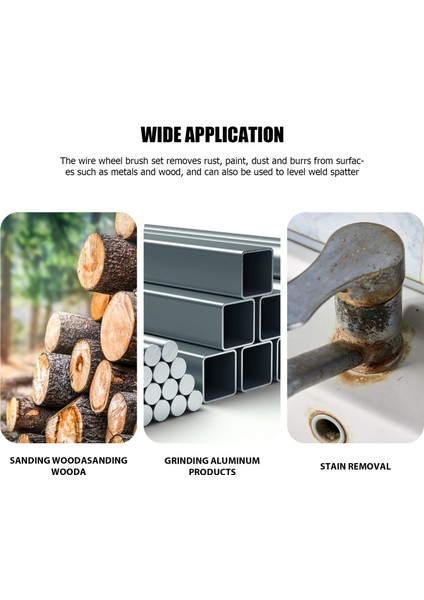 4 Parça Tel Fırça Seti, Matkap Için Tel Fırça 1/4 Inç Mil (Yurt Dışından) fırsatları