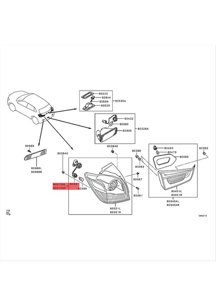 Mitsubishi Outlander Sport Asx Rvr 2011-2019 Için Sol Taraf Arka Lambası Montajı 8330A691 Dış Arka LED Fren Lambası 8330A689 (Yurt Dışından) indirimleri