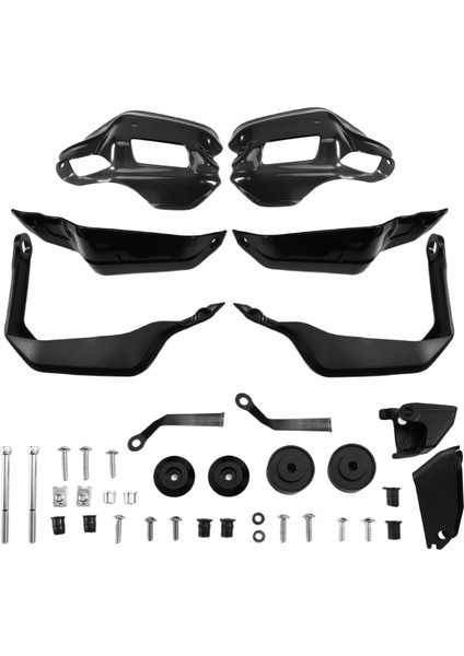 Motosiklet El Koruyucu ve Ön Cam Koruyucu Siyah ve Gri (Yurt Dışından) modelleri