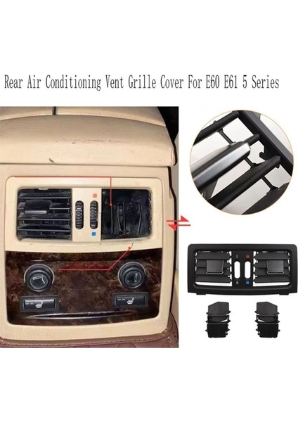 Bmw E60 E61 5 Serisi Siyah Arka Klima Havalandırma Izgarası Kapağı Ac Çıkış Kanalı Kaplaması (Yurt Dışından) fiyatları