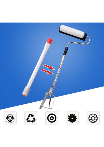 30 cm Kalın Uzatma Çubuğu ile Havasız Boya Rulosu Hvlp Kapaklı Güçlü Püskürtücü Püskürtücüye Uygun (Yurt Dışından) fırsatları