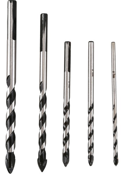 Porselen, Seramik, Beton, Tuğla, Cam, Plastik, Duvarcılık ve Ahşap Için 5 Parçalı Çok Malzemeli Tungsten Karbür Matkap Ucu Seti (3mm, 4mm, 5mm, 6mm, 8mm) (Yurt Dışından)