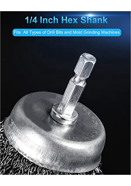 Pas Giderme, Korozyon ve Yüzeyleri Ovma Için 15'li Karbon Çelik Tel Fırça, Fincan Fırça ve Kalem Fırça Seti (Yurt Dışından) indirimleri