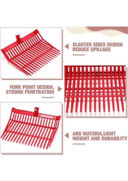 Gübre Çatalı Yedek Başlığı, Dirgen Başlığı, At Gübresi Tırmığı, Gübre Toplama, Ahır Atıkları Giderme, Kırmızı, 2 Adet (Yurt Dışından) modelleri