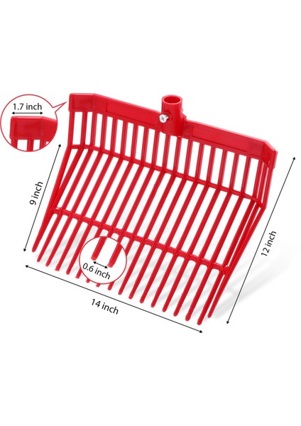 Gübre Çatalı Yedek Başlığı, Dirgen Başlığı, At Gübresi Tırmığı, Gübre Toplama, Ahır Atıkları Giderme, Kırmızı, 2 Adet (Yurt Dışından) fırsatları