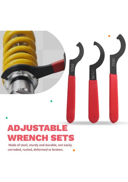 Coilover Anahtar, 7 Parça Kaymaz Anahtar Seti, Profesyonel Üniversal Kauçuk Saplı Anahtar Aracı (Yurt Dışından) fırsatları