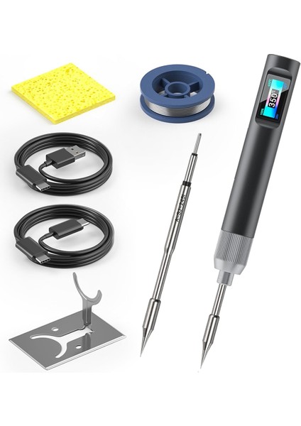 100W Yüksek Güçlü Mini Lehimleme Demiri, USB Lehimleme Demiri, Hassas Lehimleme Demiri 60-450°C, Kaynak Kalemi 2s Hızlı Isıtma (Yurt Dışından)