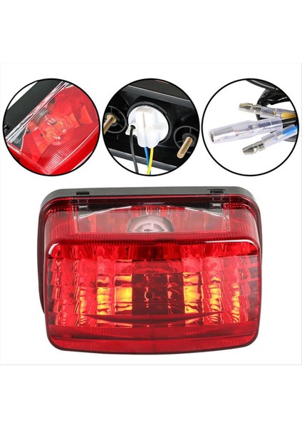 Yamaha Rhino 660 YXR660 2004-2007 Için LED Lensli Arka Stop Lambası Fren Lambası 5KM-84710-01-00 5KM847100100 5KM-8472C-10-00 (Yurt Dışından) fırsatları