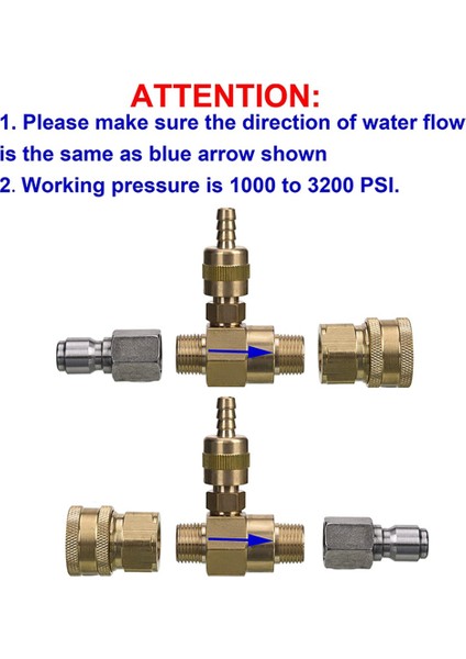 Ayarlanabilir Kimyasal Enjektör Kiti, Basınçlı Yıkayıcı Için Sabun Kimyasal Enjektörü, 3/8 Inç Hızlı Bağlantı (Yurt Dışından) indirimleri