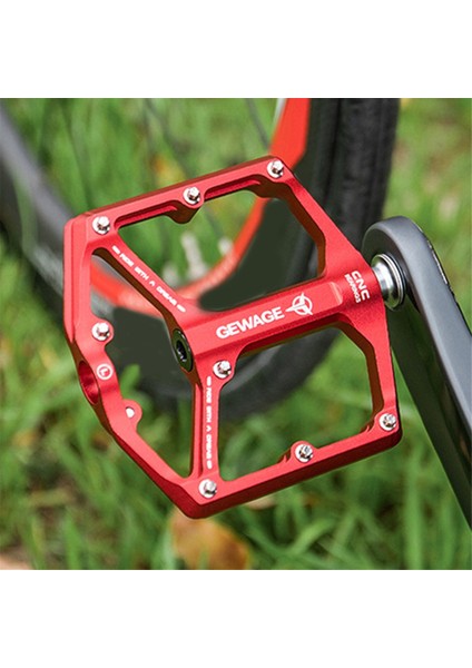 Gewage Bisiklet Pedalı Tek Parça Cnc Alüminyum Alaşımlı Ultra Hafif Kırmızı (Yurt Dışından) modelleri