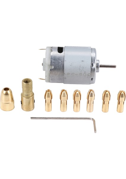 1 Adet Dc 12V 500MA Mikro Motor, 6 Adet 0,5-3,2 mm Matkap Pensli Elektrikli Pcb Alet Seti (Yurt Dışından)