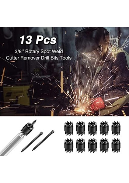 Nokta Kaynak Kesici Seti, Çift Taraflı Nokta Kaynak Kesici 3/8 Hss Nokta Kaynak Kesici Sökücü Matkap Uçları Elektrikli Matkap Için Altıgen Sac (Yurt Dışından) modelleri