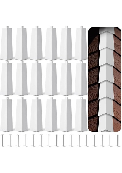 Alüminyum Kaplama Köşeleri 8 Inç Dış Kaplama Köşe Başlıkları Mobil Evler Için Pürüzsüz Kaplama Alüminyum Köşeler 16 Parça (Yurt Dışından) fiyatları