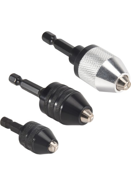 3 Adet 1/4 Inç Altıgen Şaftlı Anahtarsız Matkap Mandren Hızlı Değişim Adaptörü Dönüştürücü Darbeli Matkap Uçları, Elektrikli Alet Aksesuarları (Yurt Dışından)