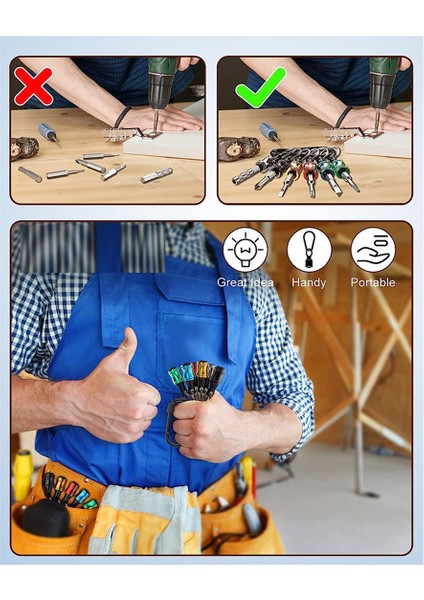 1/4 Inç Altıgen Uç Tutucu Anahtarlık, Anahtarlık Uzatma Çubuğu Tornavida Uç Tutucu Soket Adaptörü (Yurt Dışından) fırsatları