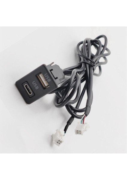 Araç Gösterge Paneli Montajı USB + Type-C Port Panel Arayüzü Uzatma Kablosu Adaptörü Araç Gösterge Paneli Araç Navigasyon USB Soketi (Yurt Dışından) fiyatları