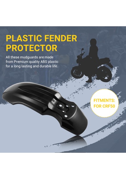 Honda CRF50 Arazi Motosikleti Için Çamurluk Koruyucu Plastik Ön Tekerlek (Siyah) (Yurt Dışından) fırsatları