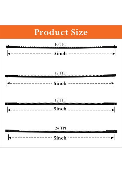50 Adet Dekupaj Testeresi Bıçağı 127 mm Karbon Çelik Fretsaw Bıçakları (Yurt Dışından) fiyatları