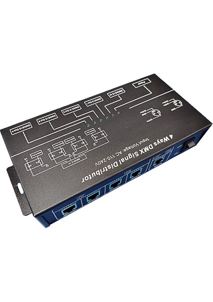 AC100V-240V Giriş DMX512 1 Ila 4 Hub Dmx Sinyal Tekrarlayıcı Ayırıcı 4 Xlr-3 Çıkış Dağıtıcı Güç Amplifikatörü Ab Fişi (Yurt Dışından) fırsatları