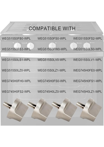 Whirlpool Gazlı Ocaklar W11122869, W10850033 Için 4 Adet W11517334 Fırın Ocağı Düğmesi Montajı Değişimi (Yurt Dışından) indirimleri