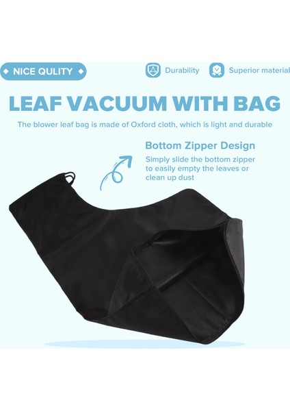 Yaprak Üfleme Çantası Fermuarlı Alt Boşaltma Yaprak Üfleme Vakum Çantası Bahçe Çimleri Için Yaprak Toplayıcı Üfleme Makinelerine ve Vakumlara Uygun (Yurt Dışından) fırsatları