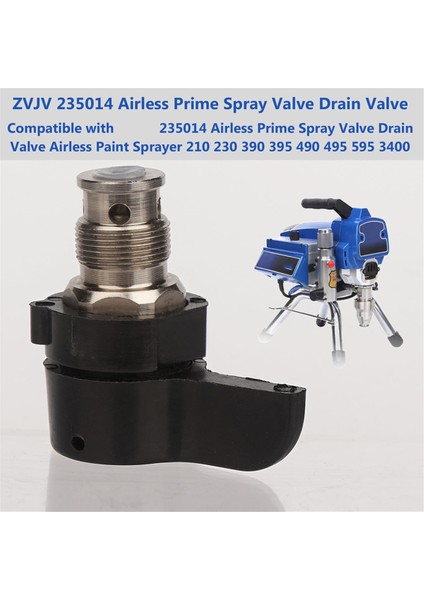 235014 Graco 210, 230, 390, 395, 490, 495, 595, 3400 Havasız Boya Püskürtme Makinesi Için Havasız Ön Püskürtme Vanası Tahliye Vanası (Yurt Dışından) fiyatları