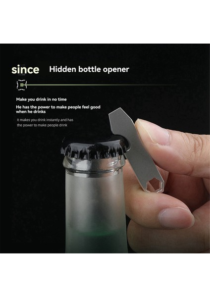 Çok Işlevli Mini Levye, Şişe Açacağı, Altıgen Anahtar, Taşınabilir Açık Hava Çok Işlevli Alet Kamp Ekipmanı (Yurt Dışından) fırsatları