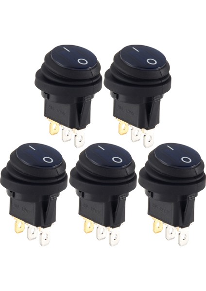 Adet 12V 20A Su Geçirmez Yuvarlak Açma/kapama Salıncak Anahtarı Araba Otomatik Tekne Spst (Yurt Dışından)