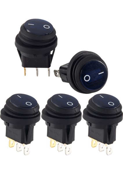 Adet 12V 20A Su Geçirmez Yuvarlak Açma/kapama Salıncak Anahtarı Araba Otomatik Tekne Spst (Yurt Dışından) fiyatları