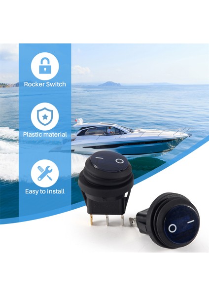 Adet 12V 20A Su Geçirmez Yuvarlak Açma/kapama Salıncak Anahtarı Araba Otomatik Tekne Spst (Yurt Dışından) indirimleri