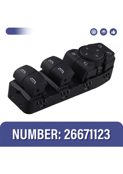 Buick Gl8 2017-2019 Için Cam Kaldırma Anahtarı Elektrikli Pencere Kontrol Düğmesi 26671123 (Yurt Dışından) indirimleri