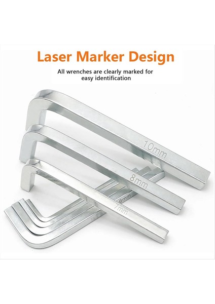 7 Parça Kare Başlı Anahtar Seti L Şeklinde Kare Anahtar Takımı 3-10MM (Yurt Dışından) indirimleri