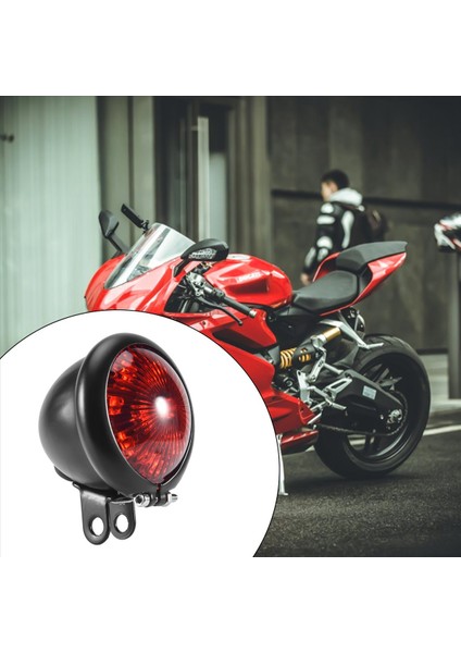 Kırmızı 12V LED Siyah Ayarlanabilir Cafe Racer Tarzı Stop Lambası Motosiklet Fren Lambası Arka Lambası Chopper Bobber Için (Yurt Dışından) indirimleri