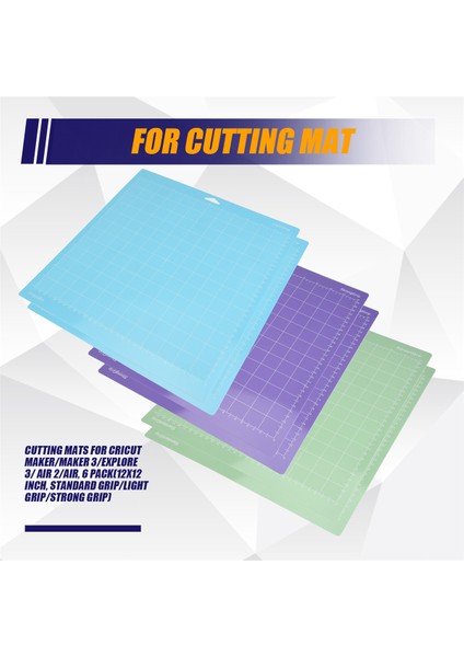 Cricut Maker/maker 3/explore 3/air 2/air Için Kesme Matları, 6'lı Paket (12X12 Inç, Standart Tutuş/hafif Tutuş/güçlü Tutuş) (Yurt Dışından) fırsatları