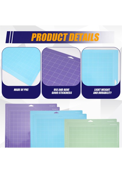 Cricut Maker/maker 3/explore 3/air 2/air Için Kesme Matları, 6'lı Paket (12X12 Inç, Standart Tutuş/hafif Tutuş/güçlü Tutuş) (Yurt Dışından) indirimleri