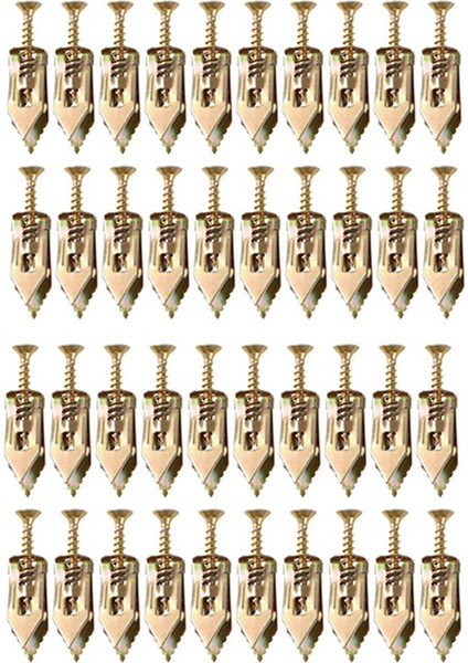 100 Adet Geliştirilmiş Kendiliğinden Delinebilen Ankraj Vidaları, Alçıpan Ankrajları ve Vida Seti, Duvarda Matkap Veya Delik Gerektirmeyen Kolay Uygulama (Yurt Dışından)